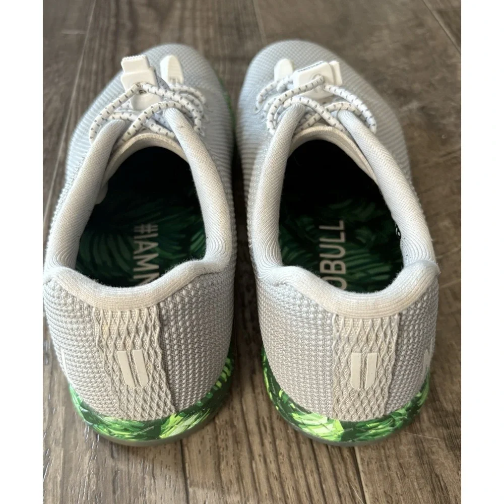 Nobull‎ Project Artic Palm Trainer Gray Green Athletic Gym Shoe M:6 W:7.5
